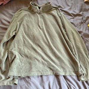 Simple crew half zip up